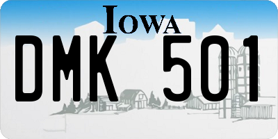 IA license plate DMK501
