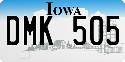 IA license plate DMK505