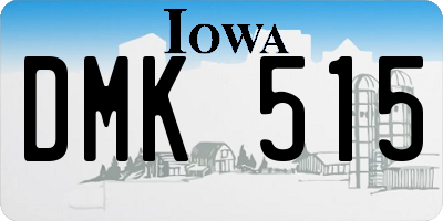 IA license plate DMK515