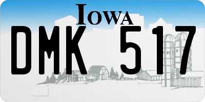 IA license plate DMK517