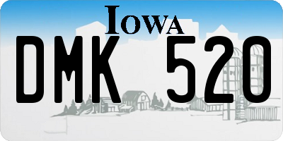 IA license plate DMK520