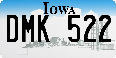 IA license plate DMK522