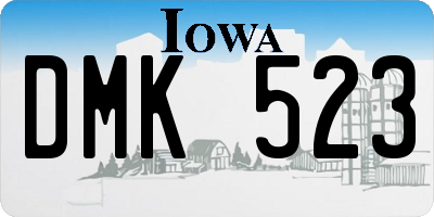 IA license plate DMK523