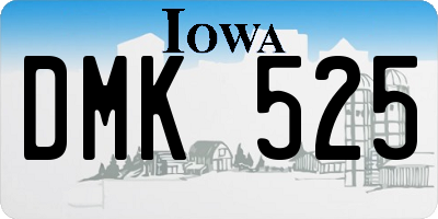 IA license plate DMK525