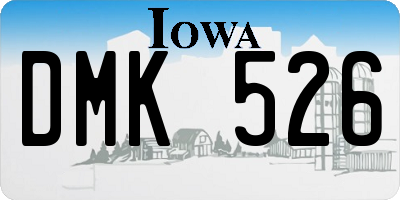 IA license plate DMK526