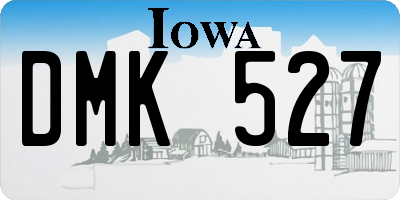 IA license plate DMK527