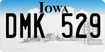 IA license plate DMK529