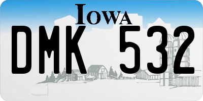 IA license plate DMK532