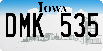 IA license plate DMK535