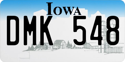 IA license plate DMK548
