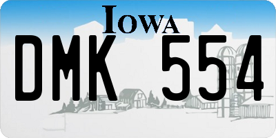 IA license plate DMK554