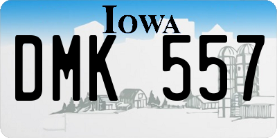 IA license plate DMK557