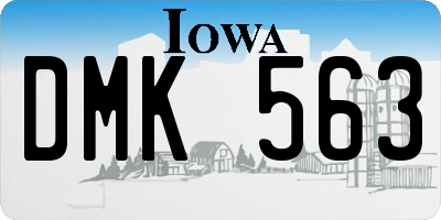 IA license plate DMK563