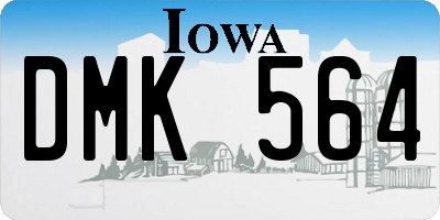 IA license plate DMK564