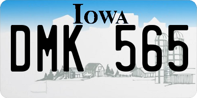 IA license plate DMK565