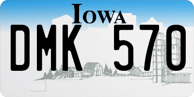 IA license plate DMK570