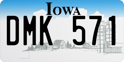 IA license plate DMK571
