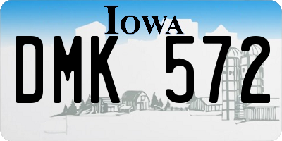 IA license plate DMK572