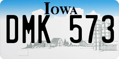 IA license plate DMK573