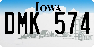 IA license plate DMK574