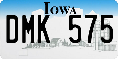 IA license plate DMK575