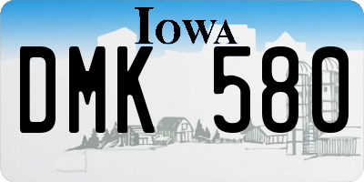 IA license plate DMK580