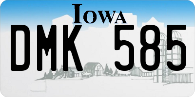 IA license plate DMK585