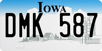 IA license plate DMK587