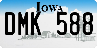 IA license plate DMK588