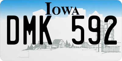 IA license plate DMK592