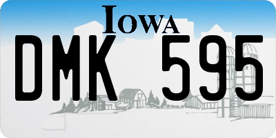 IA license plate DMK595