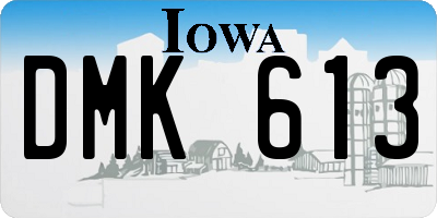 IA license plate DMK613