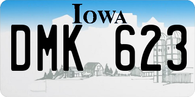 IA license plate DMK623
