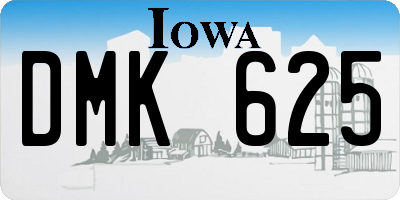 IA license plate DMK625