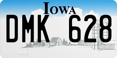 IA license plate DMK628
