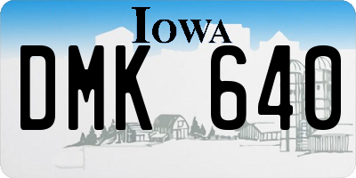 IA license plate DMK640