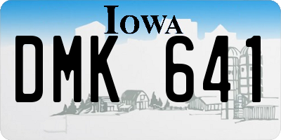 IA license plate DMK641