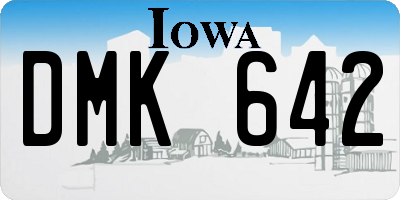 IA license plate DMK642