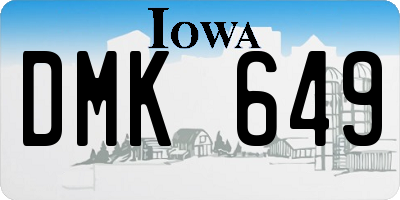 IA license plate DMK649