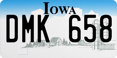 IA license plate DMK658