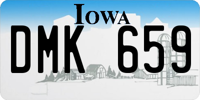 IA license plate DMK659