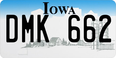 IA license plate DMK662