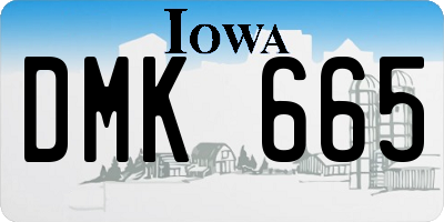IA license plate DMK665