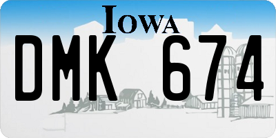 IA license plate DMK674