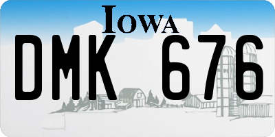 IA license plate DMK676