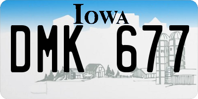 IA license plate DMK677