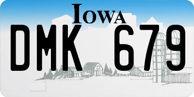 IA license plate DMK679