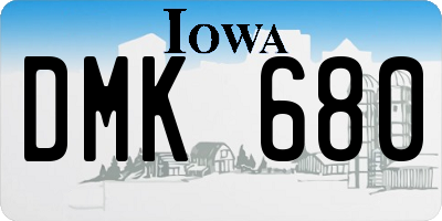 IA license plate DMK680