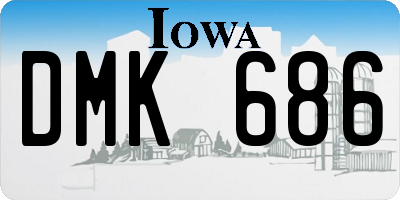 IA license plate DMK686