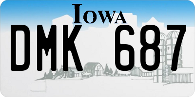 IA license plate DMK687